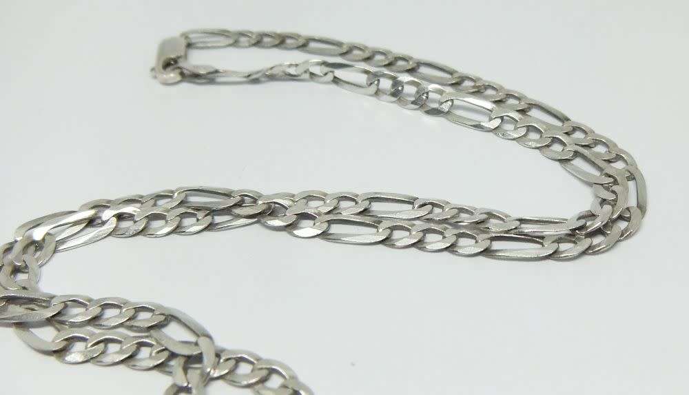 R1 START !! A SOLID STERLING SILVER NECKLACE & 1966 NICKEL 50c COIN STERLING SILVER PENDANT !! WOW