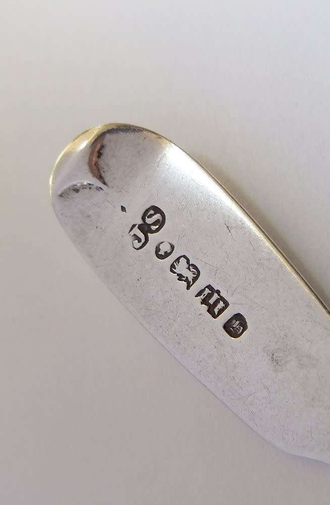 REMARKABLE FIND !! AN ANTIQUE 1843 HALLMARKED STERLING SILVER SPOON BY MAKER J.S !! EXETER ENGLAND !