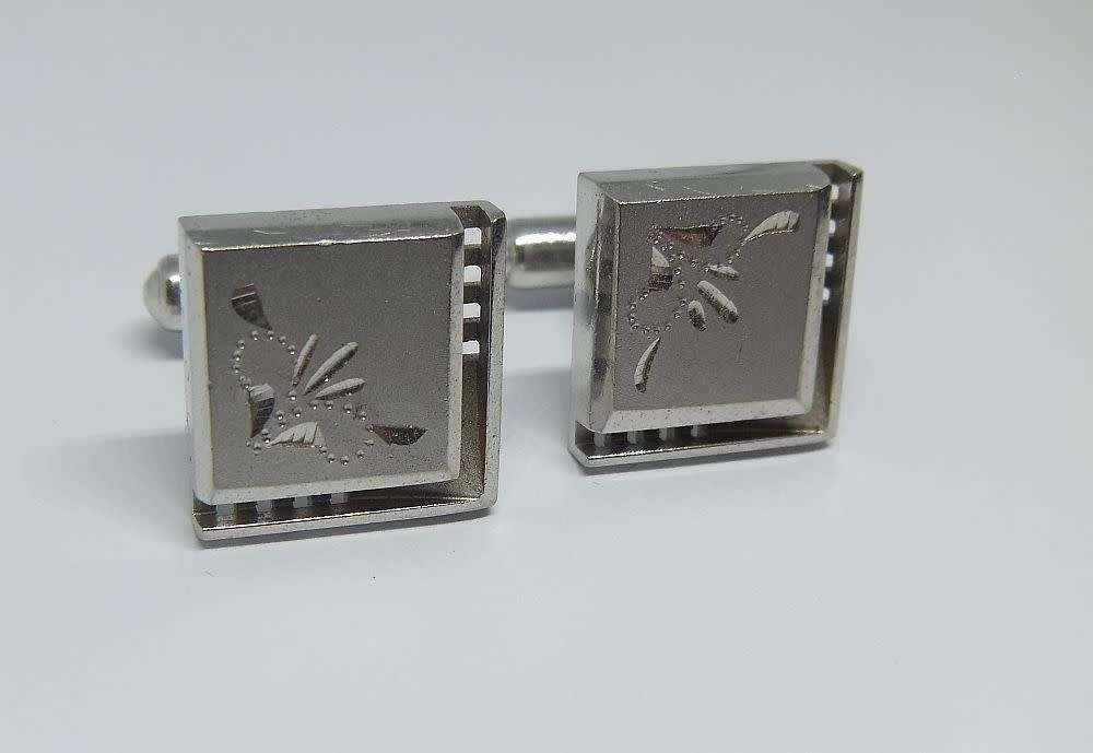 VINTAGE CUFFLINKS - SILVER TONE