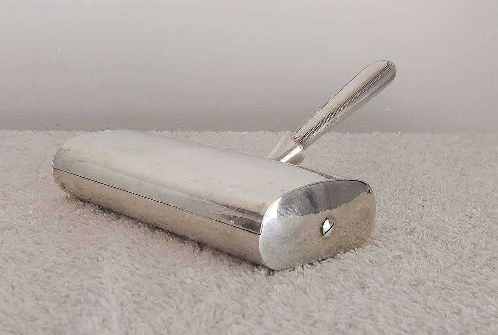 RARE FIND !! A VINTAGE FRENCH SILVERPLATE CRUMB TRAY AKA DUMB OR SILENT WAITER BY CHRISTOFLE !! WOW