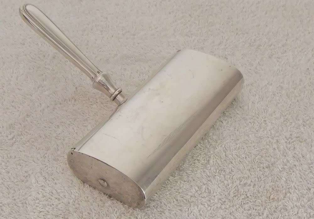 RARE FIND !! A VINTAGE FRENCH SILVERPLATE CRUMB TRAY AKA DUMB OR SILENT WAITER BY CHRISTOFLE !! WOW