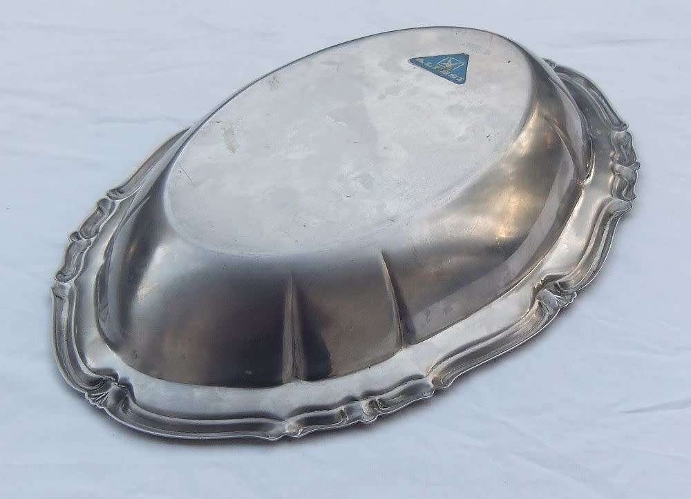 WOW !! A STUNNING VINTAGE DESIGNER SERVING DISH BY ITALIAN MAKER ALFRA ALESSI WITH ORIGINAL STICKER