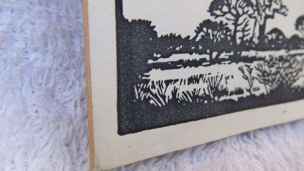 SUPER RARE !! A VINTAGE LINOCUT DEPICTING THE BAOBAB TREE BY FAMOUS SA ARTIST JH PIERNEEF !! WOW !!