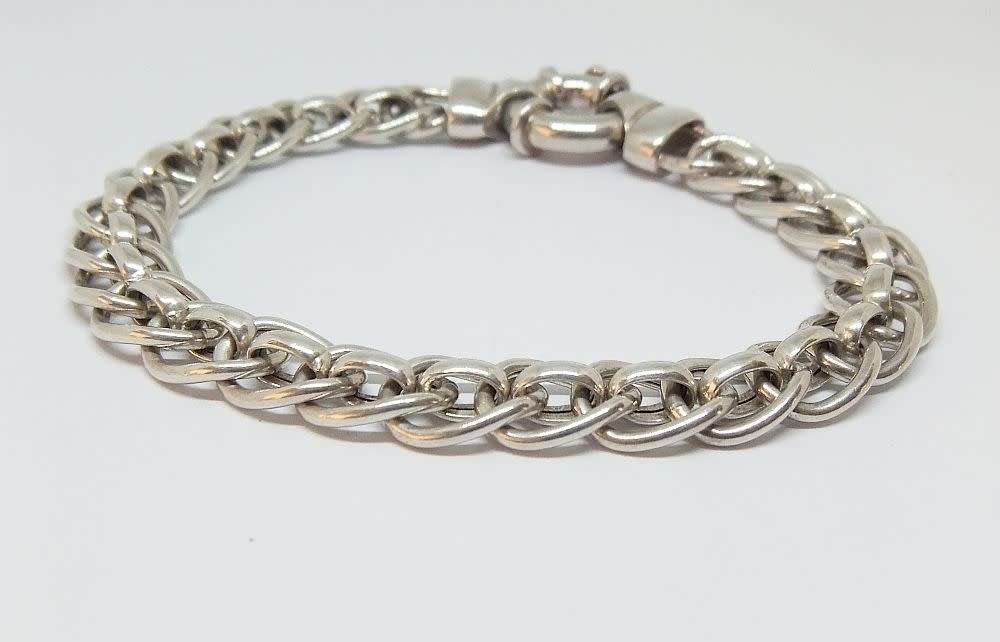 AN ABSOLUTELY GORGEOUS SOLID STERLING SILVER MULTI LINK BRACELET WITH SIGNORETTI CLASP !! WOW !!
