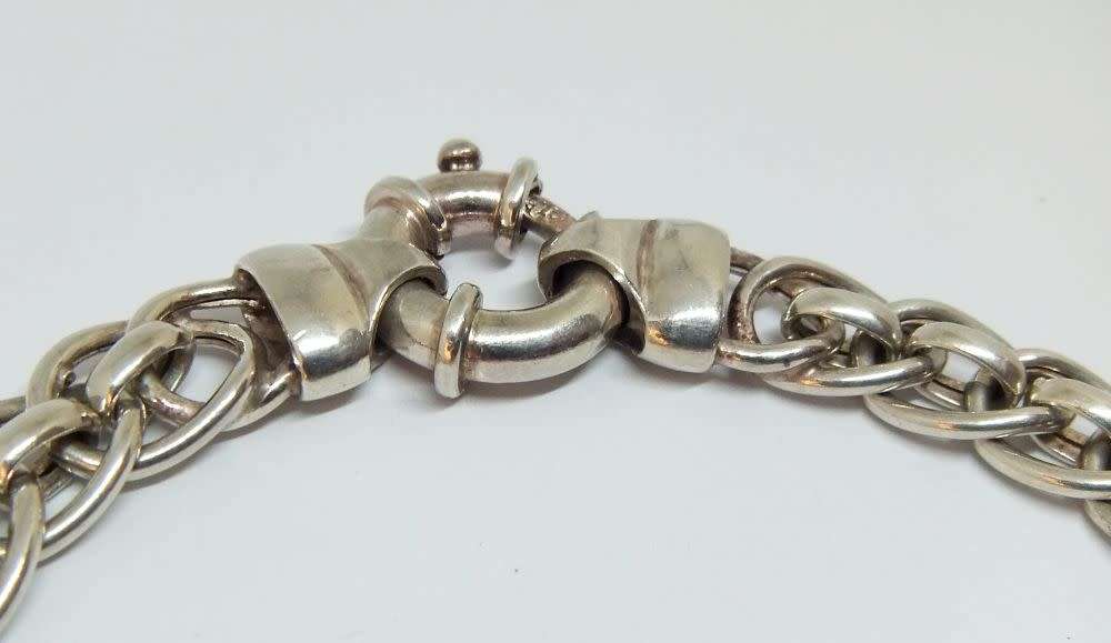 AN ABSOLUTELY GORGEOUS SOLID STERLING SILVER MULTI LINK BRACELET WITH SIGNORETTI CLASP !! WOW !!
