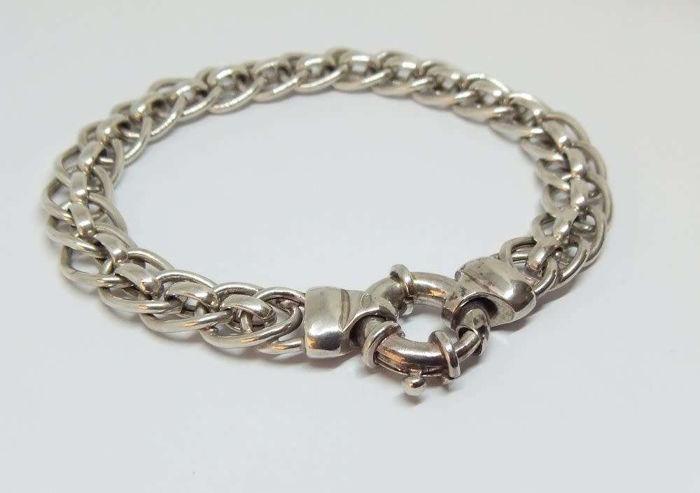 AN ABSOLUTELY GORGEOUS SOLID STERLING SILVER MULTI LINK BRACELET WITH SIGNORETTI CLASP !! WOW !!