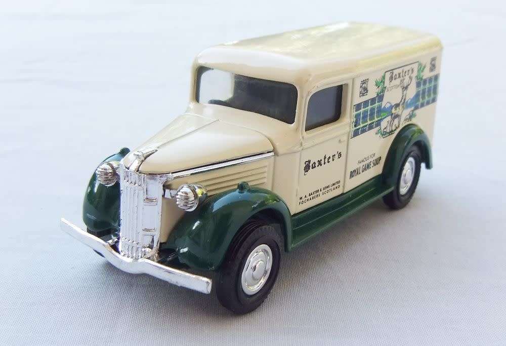A VINTAGE DIE CAST METAL MODEL OF THE 1937 FOURGONNETTE GMC VAN BY MATCHBOX
