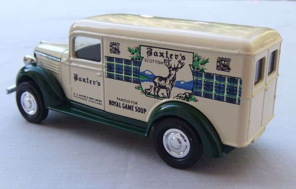 A VINTAGE DIE CAST METAL MODEL OF THE 1937 FOURGONNETTE GMC VAN BY MATCHBOX