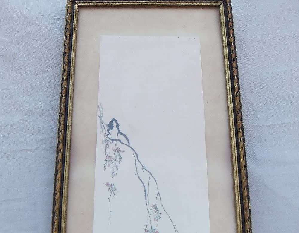 LATE 19TH CENTURY !! A RARE SIGNED ANTIQUE JAPANESE WATERCOLOUR DEPICTING A TRADITIONAL SCENE !! WOW