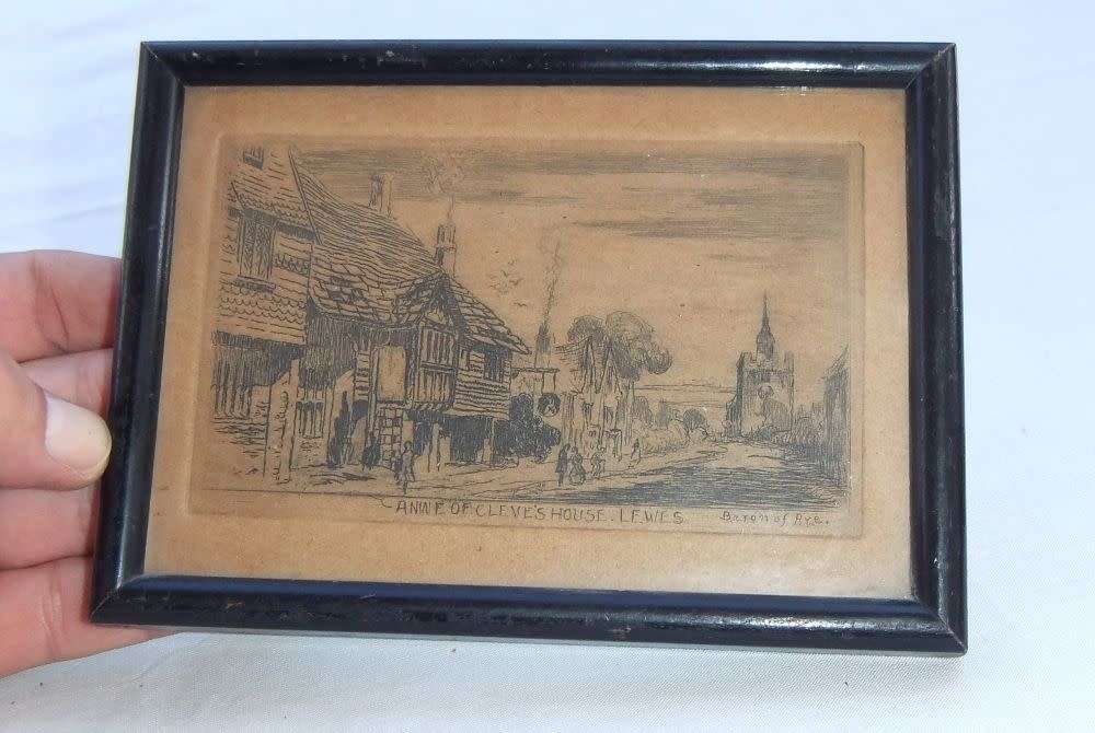 RARE FIND IN SA !! AN ANTIQUE GENUINE ETCHING BY BRITISH ARTIST CEDRIC HODGSON ( BARON OF RYE ) !!