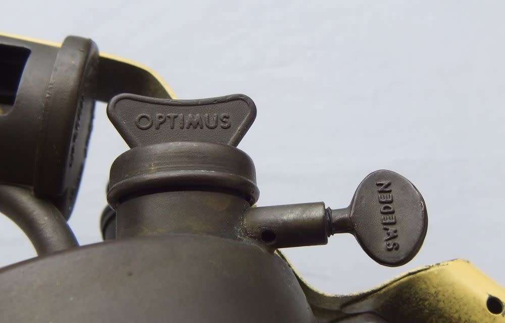 HARD TO FIND !! AN OLD 1930`S / 40`S OPTIMUS 411 BRASS BLOW LAMP ( TORCH ) MADE IN STOCKHOLM SWEDEN