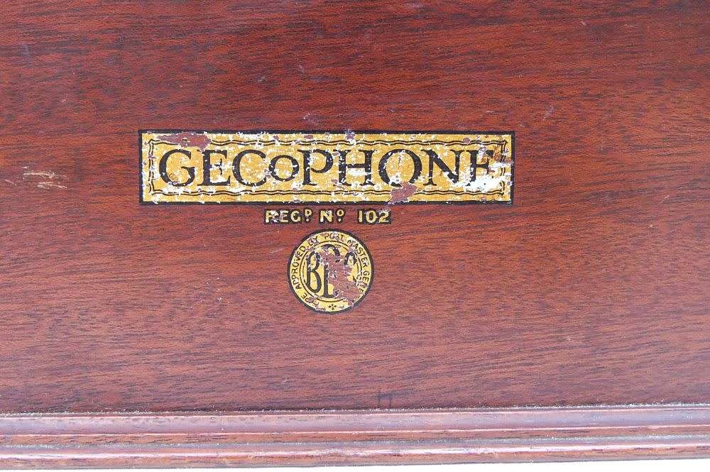 An exceptionally cool rare 100 year old hand made wooden housing for a Gecophone ( radio receiver )