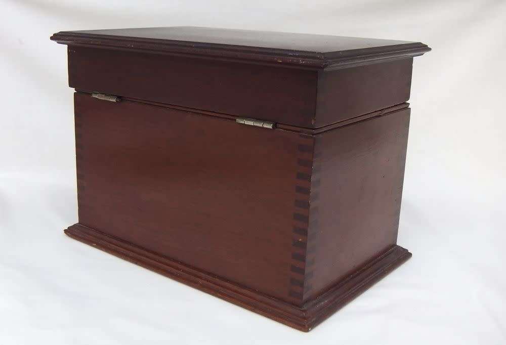 An exceptionally cool rare 100 year old hand made wooden housing for a Gecophone ( radio receiver )