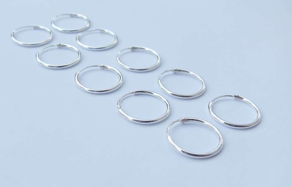 5 Pairs on auction - Genuine sterling silver sleeper earrings - Brand new - Bid per pair