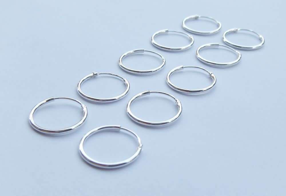 5 Pairs on auction - Genuine sterling silver sleeper earrings - Brand new - Bid per pair