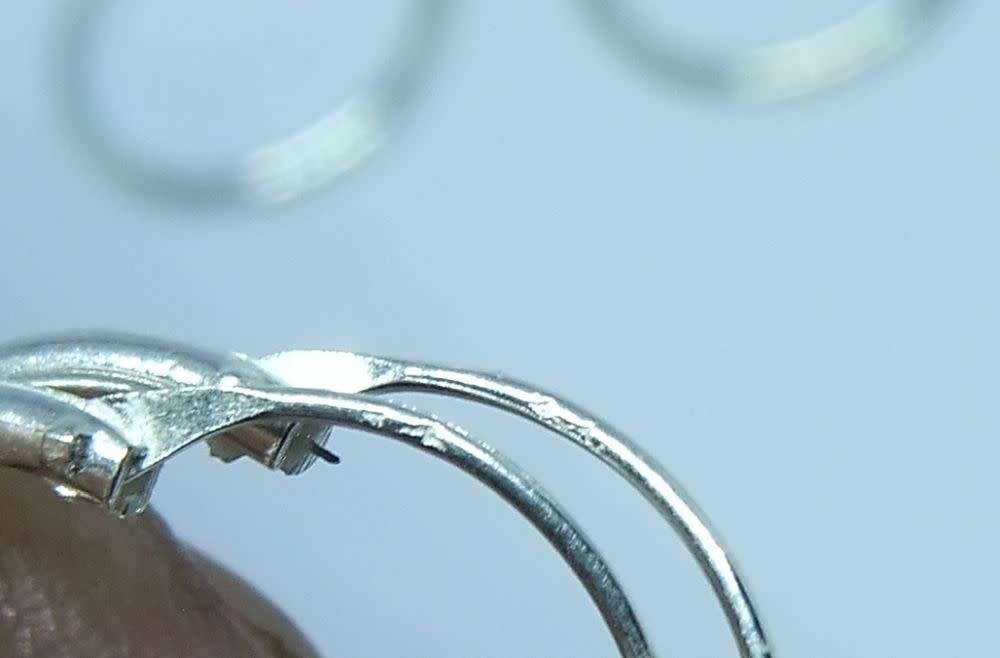 5 Pairs on auction - Genuine sterling silver 14 mm sleeper earrings - Brand new - Bid per pair