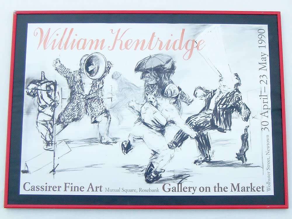 Rare find !! A poster from a William Kentridge exhibition held in Newtown JHB during May 1990