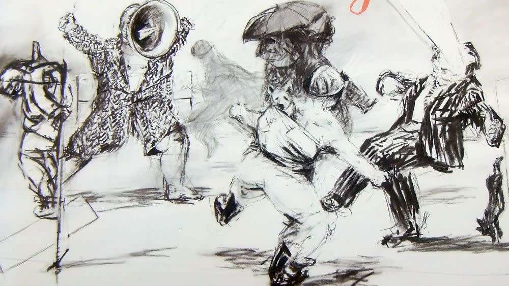 Rare find !! A poster from a William Kentridge exhibition held in Newtown JHB during May 1990