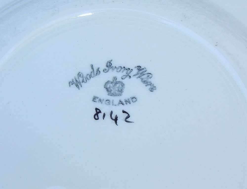 A rare lot of Art Deco period porcelain by Woods Ivory Ware including a trio & snack dish