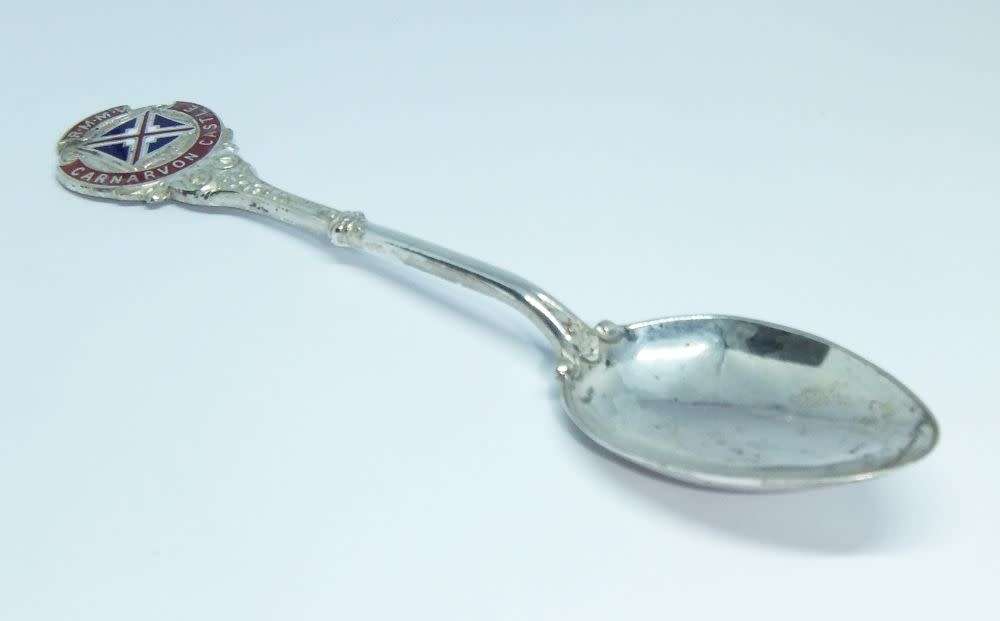 A vintage commemorative silverplate teaspoon made for the R.M.M.V Carnarvon Castle - Union Castle