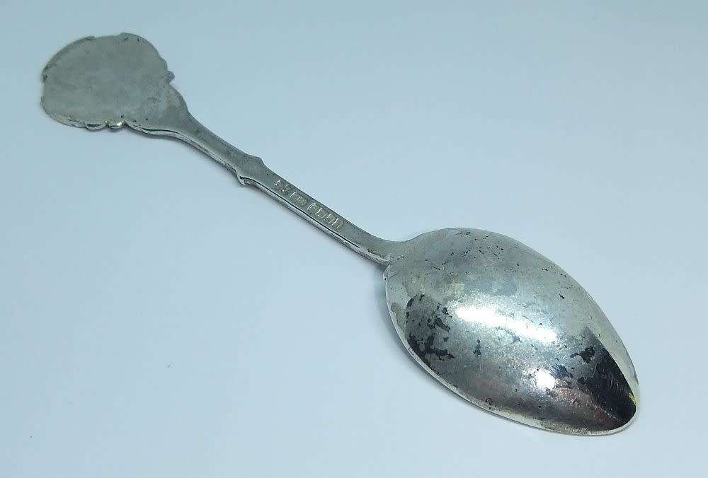 A vintage commemorative silverplate teaspoon made for the R.M.M.V Carnarvon Castle - Union Castle