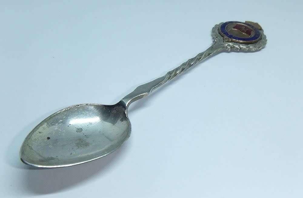 A vintage commemorative silverplate teaspoon made for the R.M.S Antonia - Cunard Line