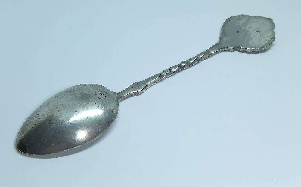 A vintage commemorative silverplate teaspoon made for the R.M.S Antonia - Cunard Line