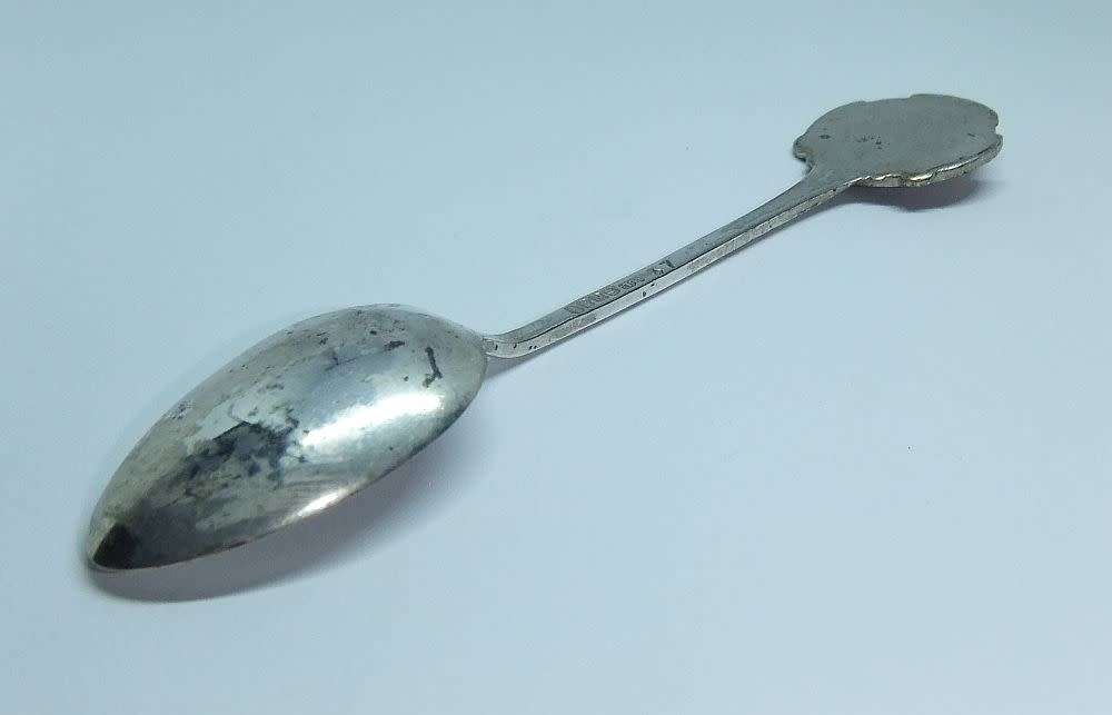 A vintage commemorative silverplate teaspoon made for the R.M.S Kenilworth Castle - Union Castle