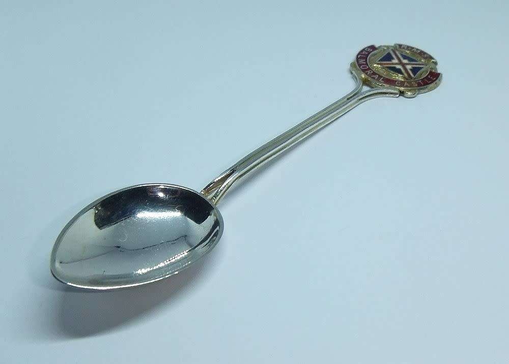 A vintage commemorative silverplate teaspoon made for the R.M.S Balmoral Castle - Union Castle