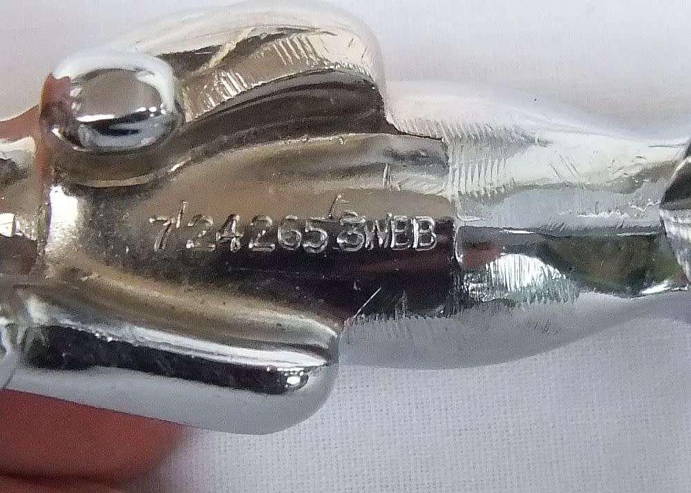 An awesome solid heavy metal genuine Jaguar car mascot