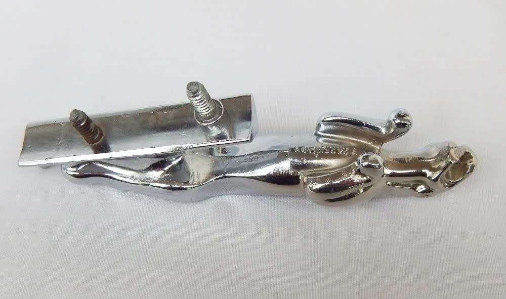 An awesome solid heavy metal genuine Jaguar car mascot