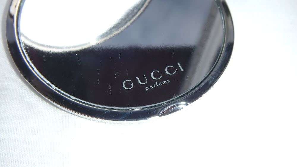 A fabulous new & boxed mirror compact by GUCCI in the ` The Garden ` pattern