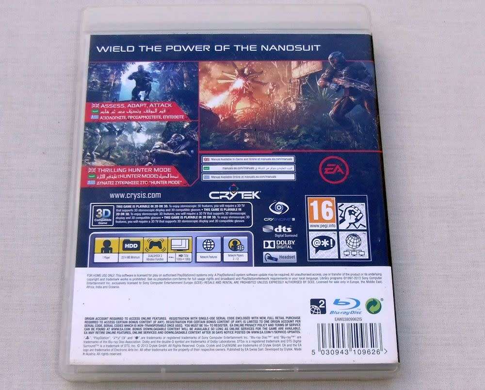 Playstation 3 Game - CRYSIS 3