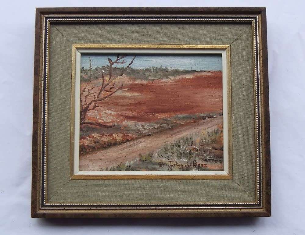 AN ORIGINAL OIL ON BOARD PAINTING BY SA ARTIST ALIDA JOSLING DU PREEZ DATED 1978