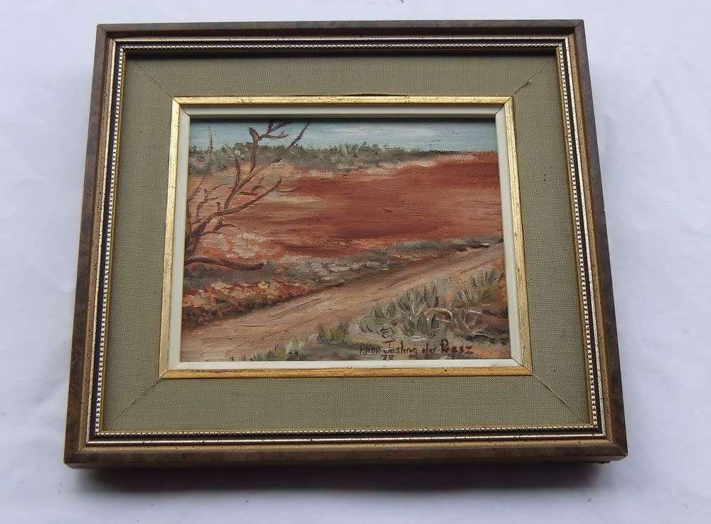 AN ORIGINAL OIL ON BOARD PAINTING BY SA ARTIST ALIDA JOSLING DU PREEZ DATED 1978