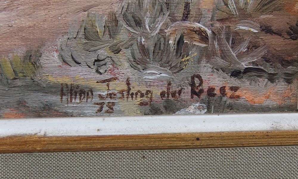 AN ORIGINAL OIL ON BOARD PAINTING BY SA ARTIST ALIDA JOSLING DU PREEZ DATED 1978