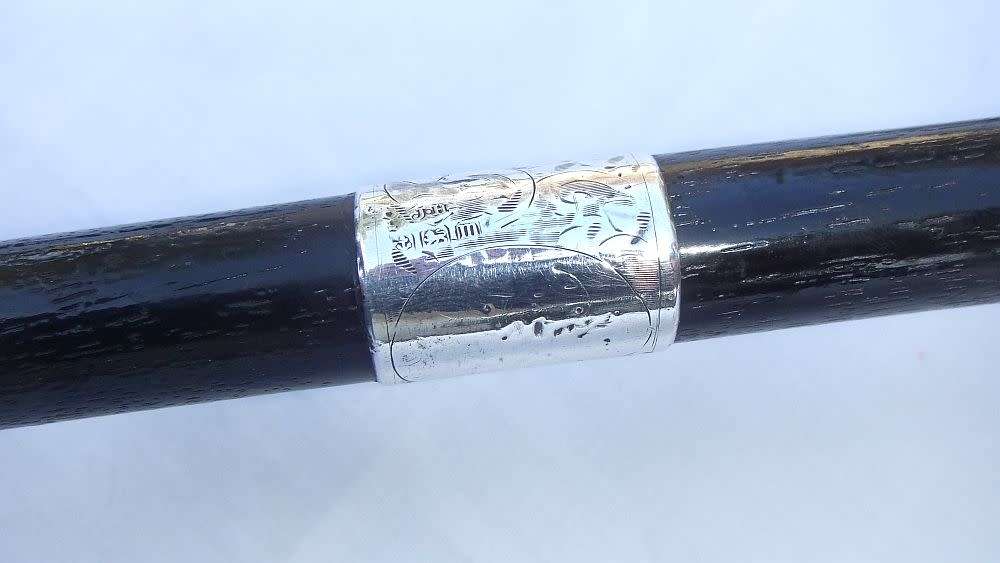 SUPER RARE !! TWO ANTIQUE WALKING STICKS !! ONE WITH HALLMARKED STERLING SILVER DATED 1911