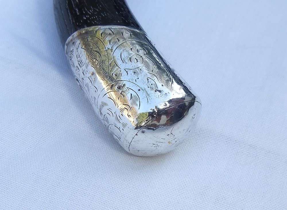 SUPER RARE !! TWO ANTIQUE WALKING STICKS !! ONE WITH HALLMARKED STERLING SILVER DATED 1911