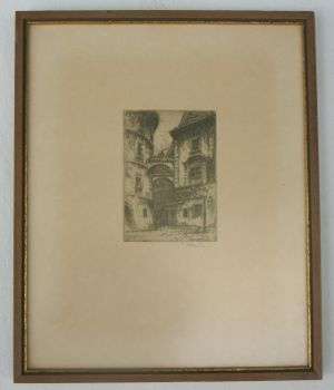 SIGNED GERMAN ETCHING
