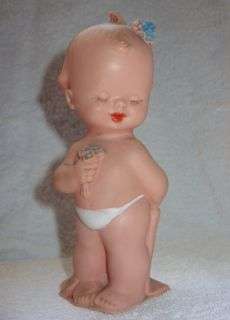 1950S ROSEBUD KEWPIE DOLL - SQUEEKER WORKS - NUMBERED 1