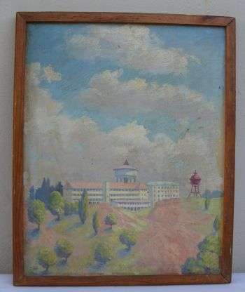 OIL ON CANVAS - SIGNED , STAMPED , DATED - POSTAGE AND PACKAGING R50