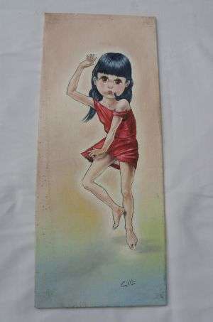 ACRYLIC ON CANVAS PANEL - SIGNED GILL - POSTAGE R40