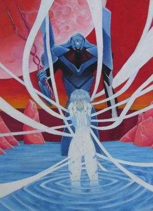 ACRYLIC ON CANVAS BOARD - ORIGINAL - POSTAGE R40