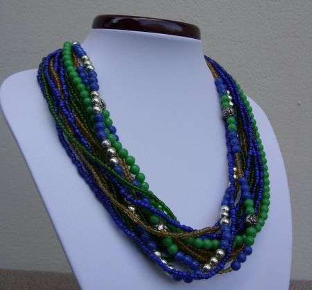 VINTAGE MULTI STRING BEAD NECKLACE - POSTAGE R25