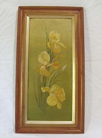 AN OLD FRAME WITH AN ORIGINAL OIL ON BOARD PAINTING - TAKE IT !!!