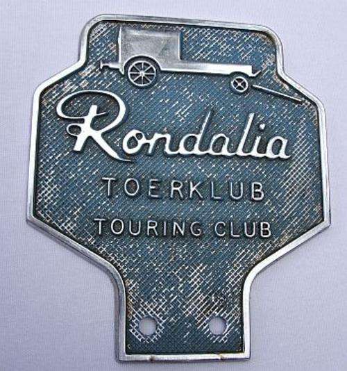 A RONDALIA TOURING CLUB VINTAGE CAR BADGE