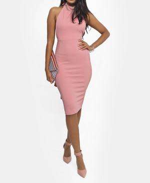 STUNNING BACKLESS MINK DRESS - SIZE MEDIUM & XLARGE