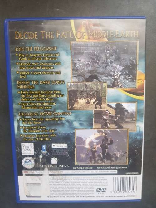 PS2 - THE LORD OF THE RINGS - EXCELLENT CONDITION