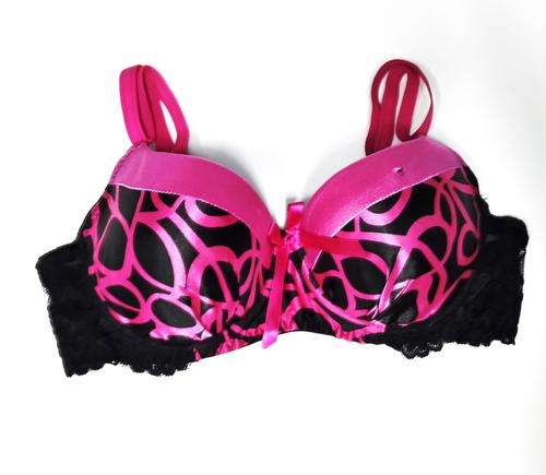 BEAUTIFUL PINK & BLACK BRA - SIZE 34B/36B