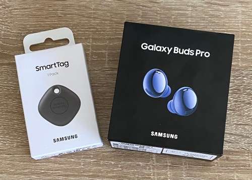 SAMSUNG GALAXY BUDS PRO and SMART TAG - VIOLET and BLACK - SEALED